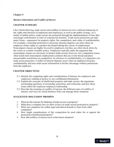 Test Bank for Ethics and the Conduct of Business, 8th Edition - Page 25 preview image