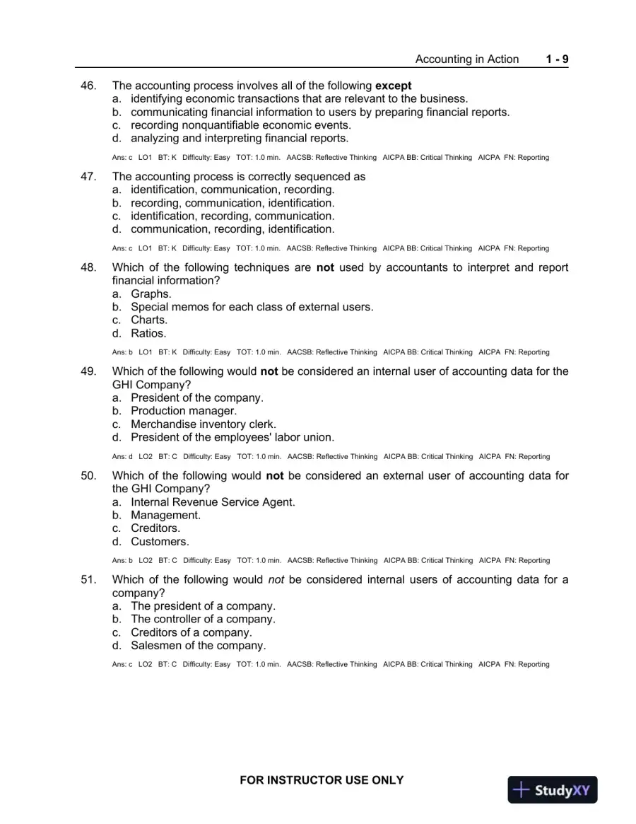Test Bank For Accounting Principles, 11th Edition, page 10
