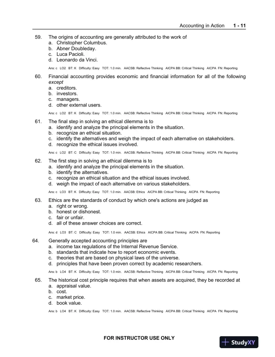 Test Bank For Accounting Principles, 11th Edition, page 12