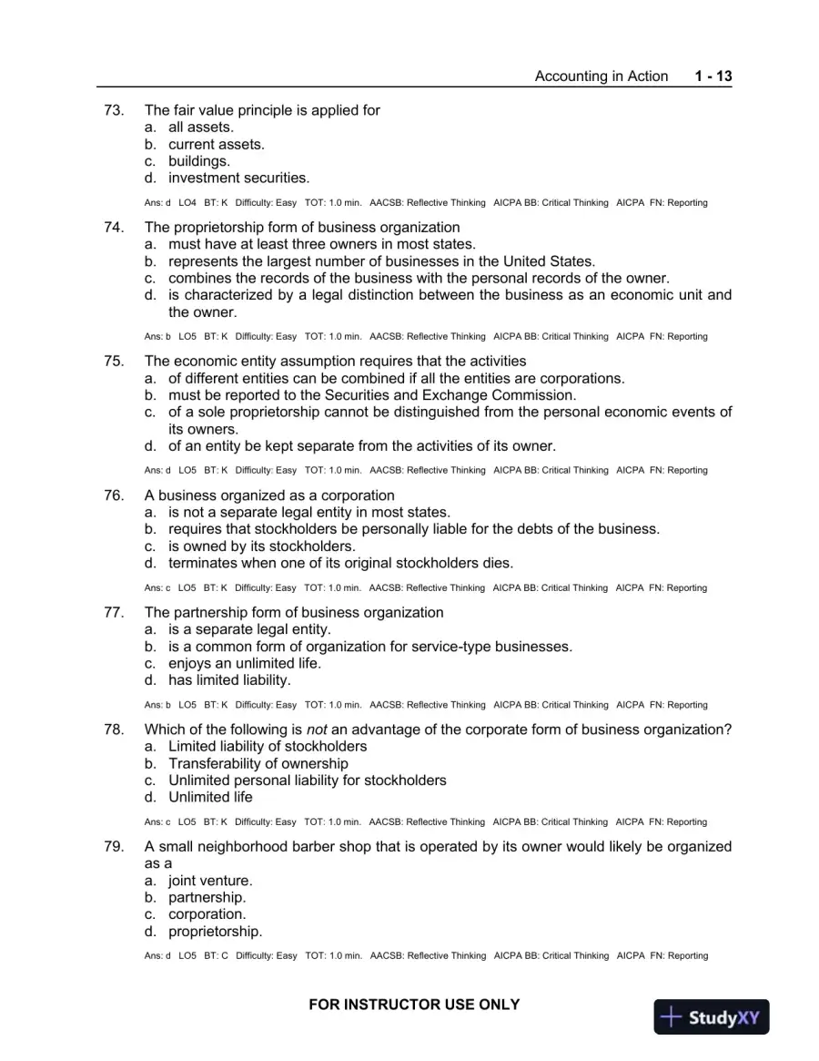 Test Bank For Accounting Principles, 11th Edition, page 14