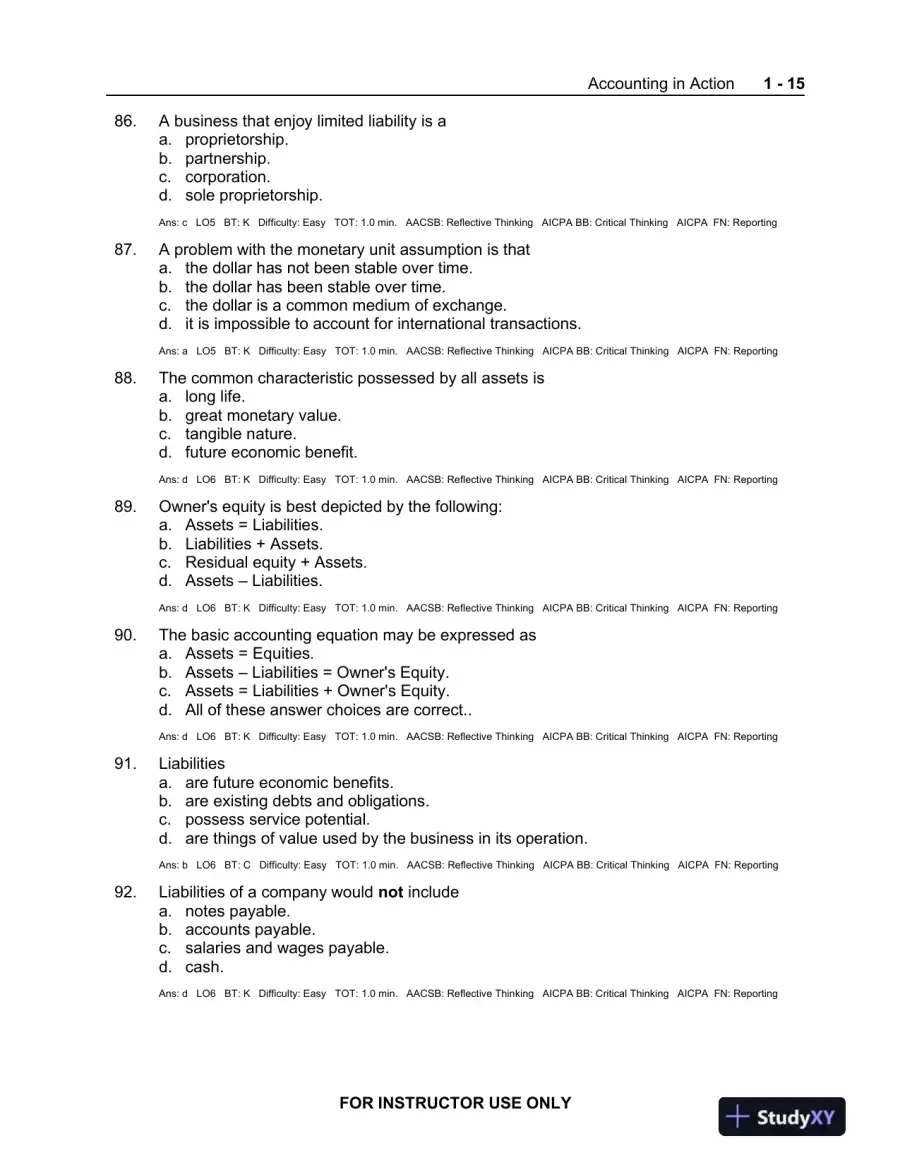 Test Bank For Accounting Principles, 11th Edition, page 16