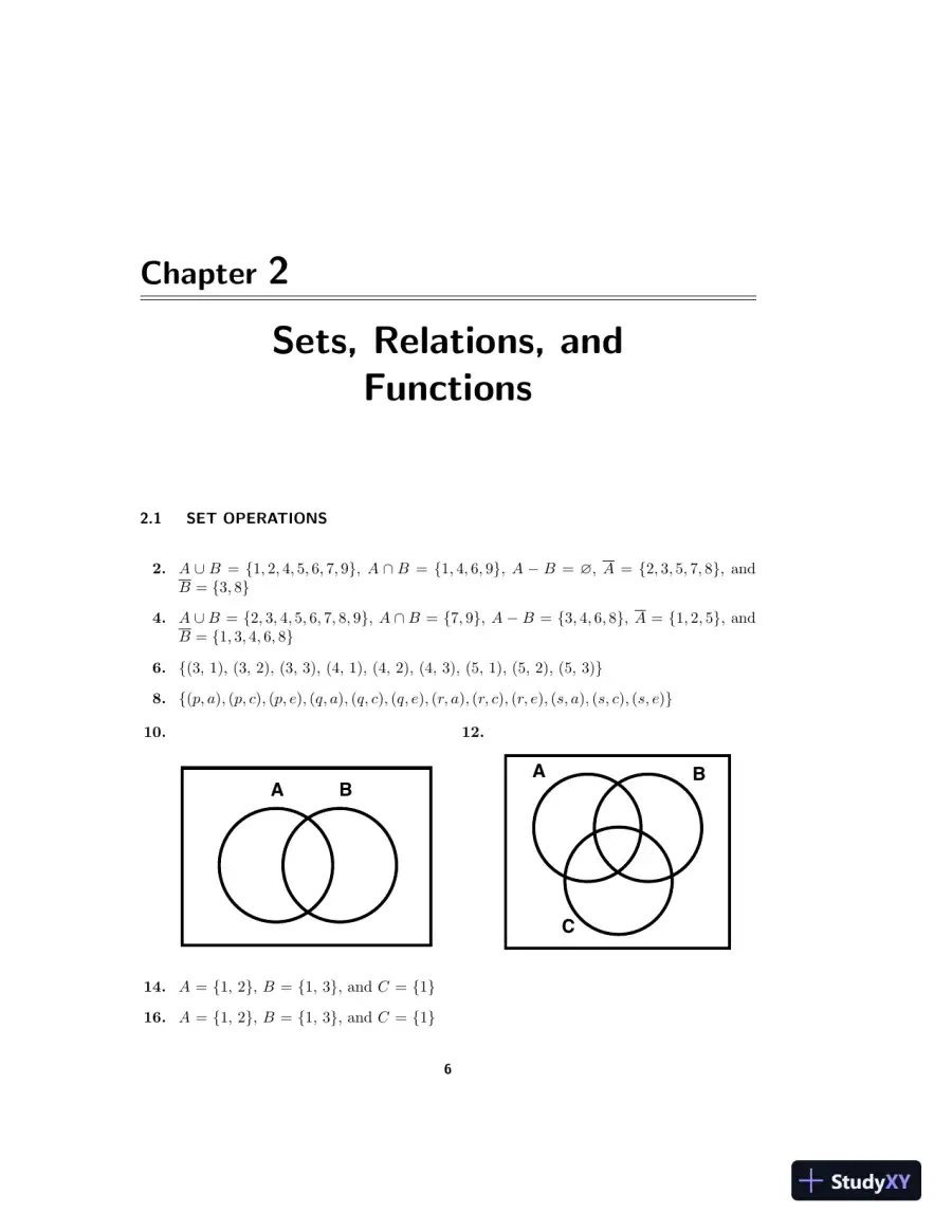 Solution Manual for Discrete Mathematics (Classic Version), 5th Edition, page 12