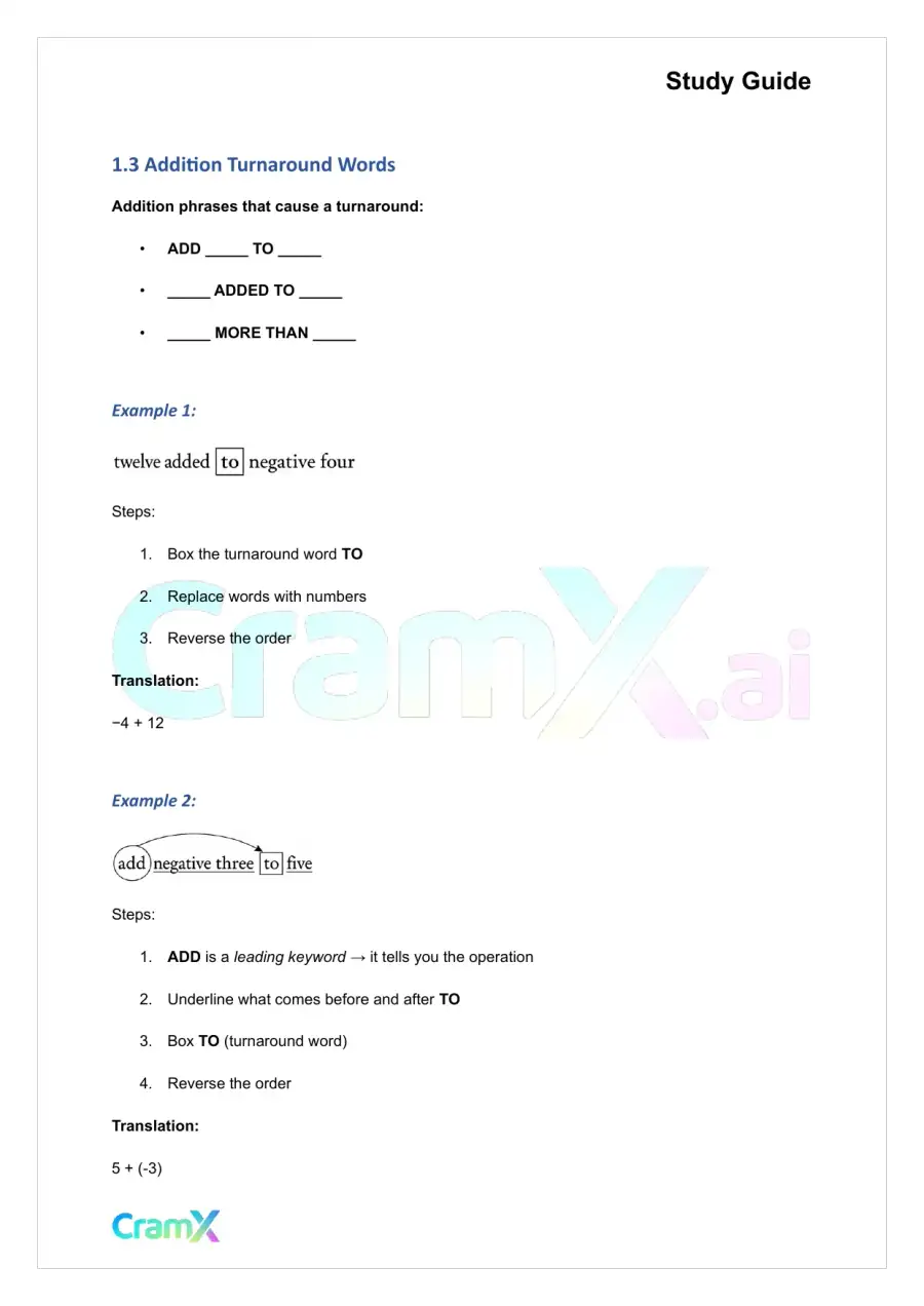 Math Word Problems - Translating Expressions, page 2