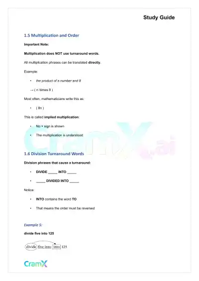 Math Word Problems - Translating Expressions - Page 4 preview image
