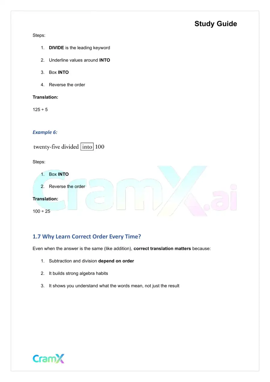 Math Word Problems - Translating Expressions, page 5