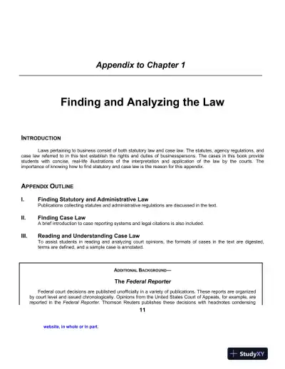 Solution Manual For Business Law Today: The Essentials, 12th Edition - Page 12 preview image