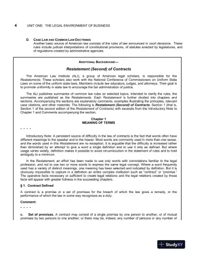 Solution Manual For Business Law Today: The Essentials, 12th Edition - Page 5 preview image