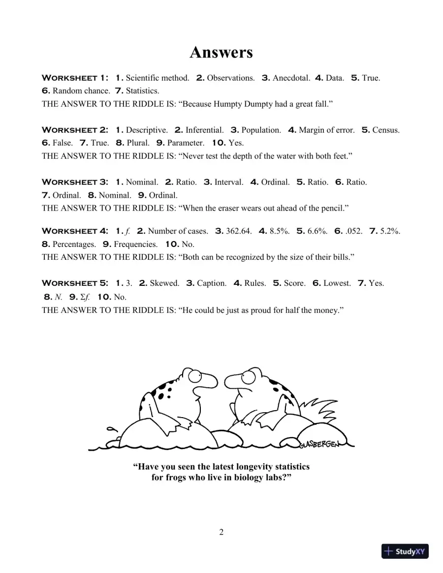 Test Bank For Success at Statistics: A Worktext with Humor, 6th Edition, page 4