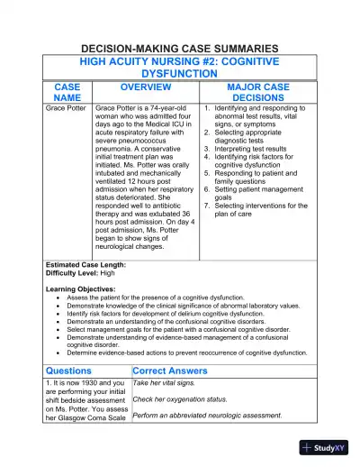 High-Acuity Nursing, 7th Edition Class Notes - Page 7 preview image