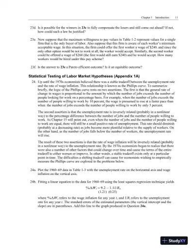 Solution Manual For Modern Labor Economics: Theory and Public Policy, 13th Edition - Page 15 preview image