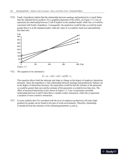 Solution Manual For Modern Labor Economics: Theory and Public Policy, 13th Edition - Page 9 preview image