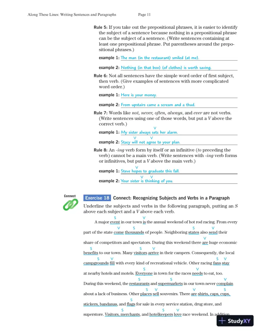 Solution Manual for Along These Lines: Writing Paragraphs and Essays with Writing from Reading Strategies, MLA Update, 7th Edition, page 13