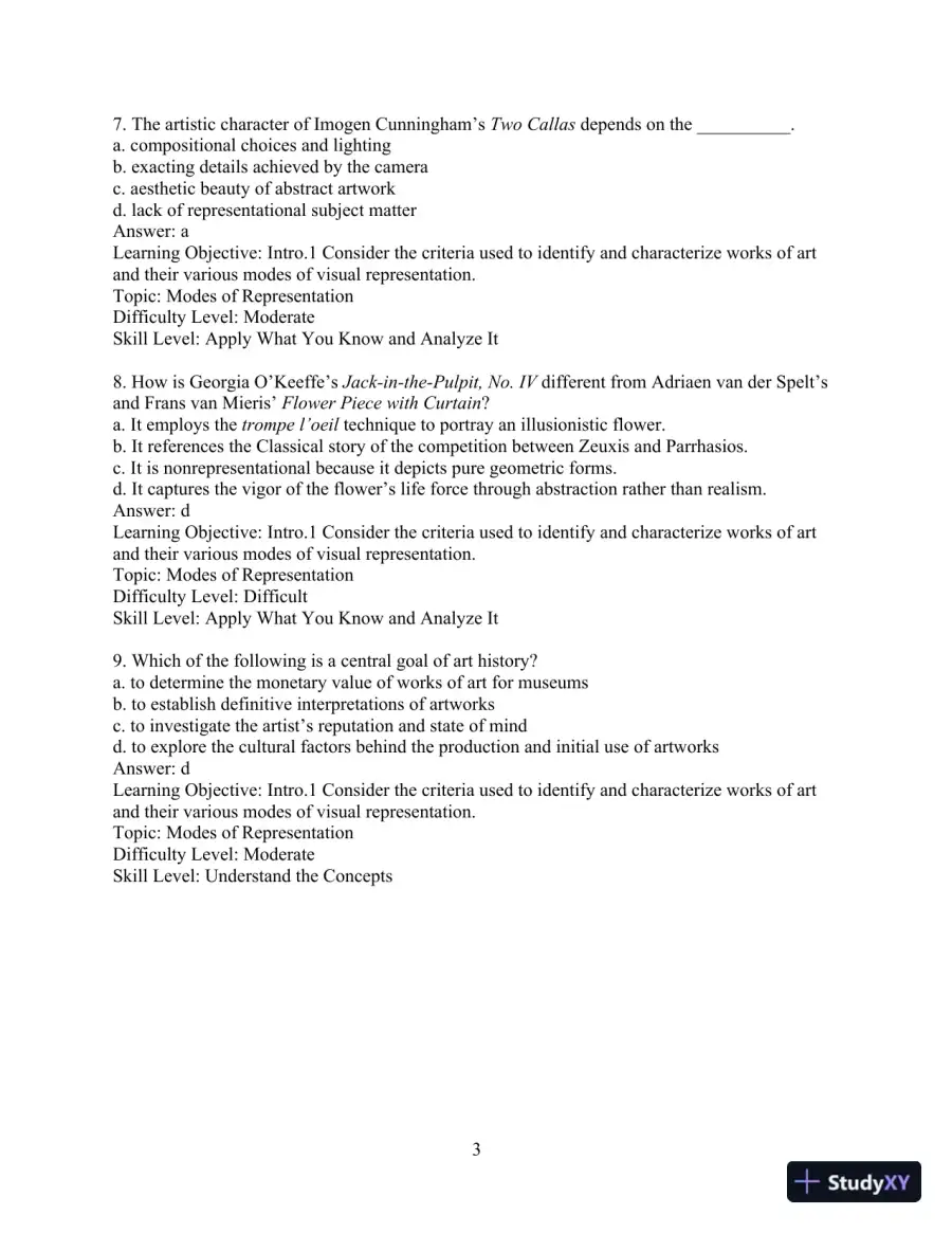 Test Bank for Revel for Art: A Brief History, 7th Edition, page 6