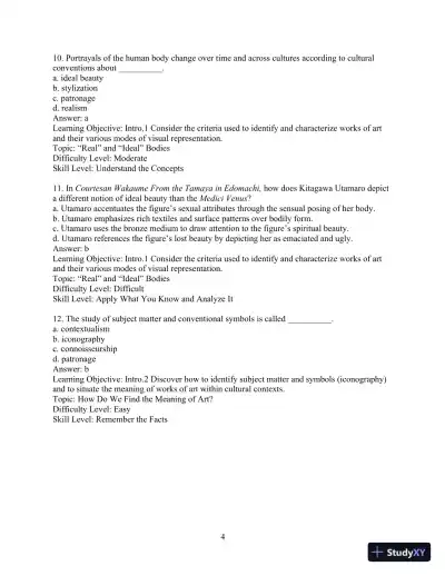 Test Bank for Revel for Art: A Brief History, 7th Edition - Page 7 preview image