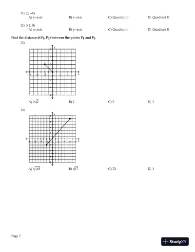 College Algebra: Concepts Through Functions, 4th Edition Test Bank - Page 8 preview image