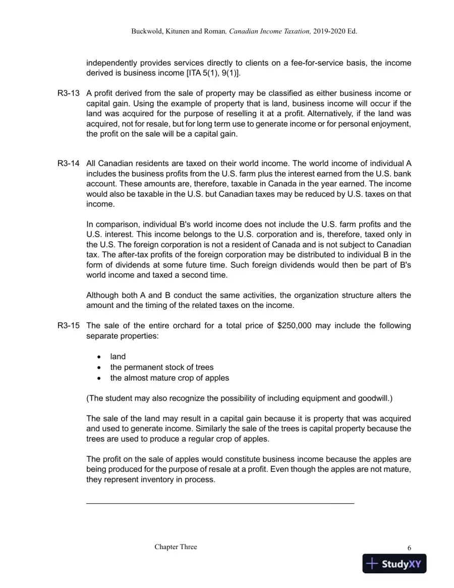 Solution Manual for Canadian Income Taxation 2019/2020 , 22nd Edition, page 15