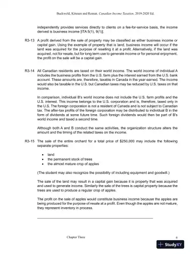 Solution Manual for Canadian Income Taxation 2019/2020 , 22nd Edition - Page 15 preview image