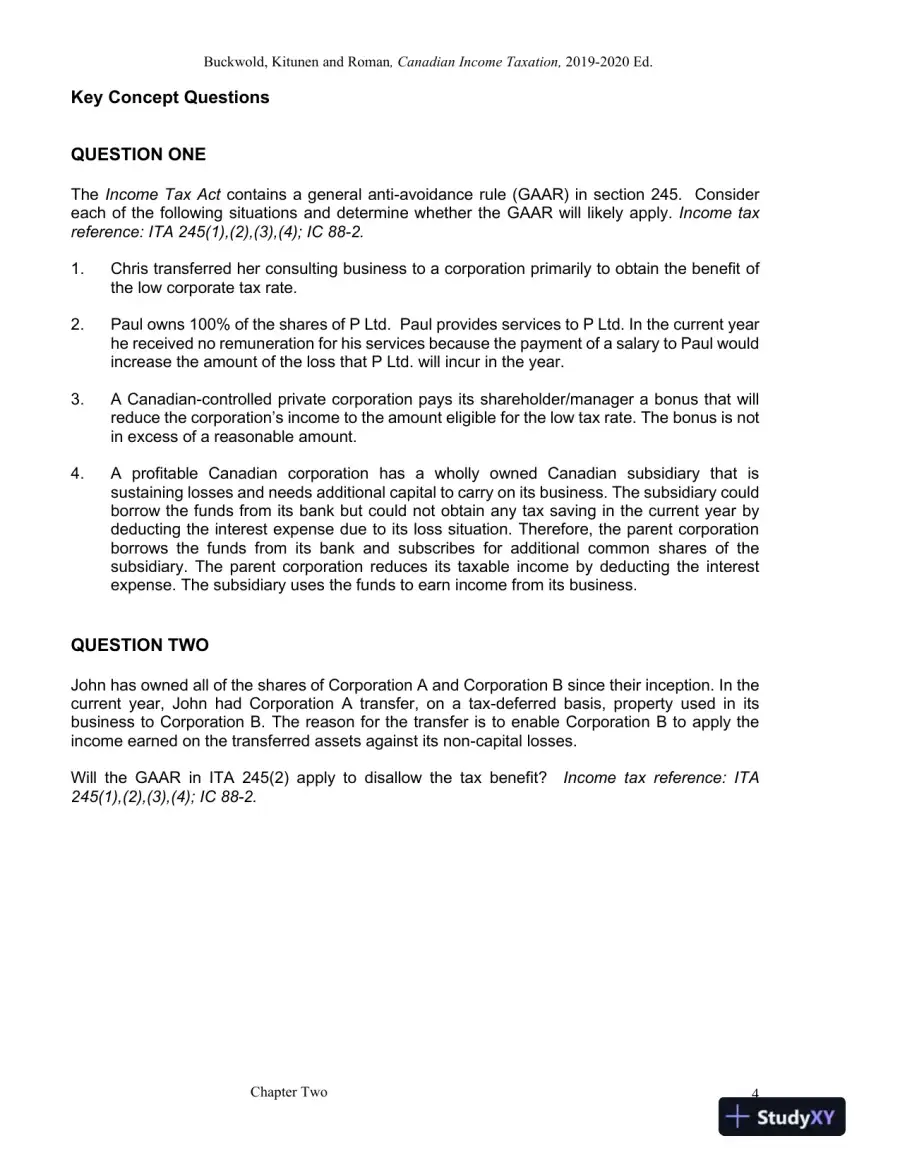 Solution Manual for Canadian Income Taxation 2019/2020 , 22nd Edition, page 7