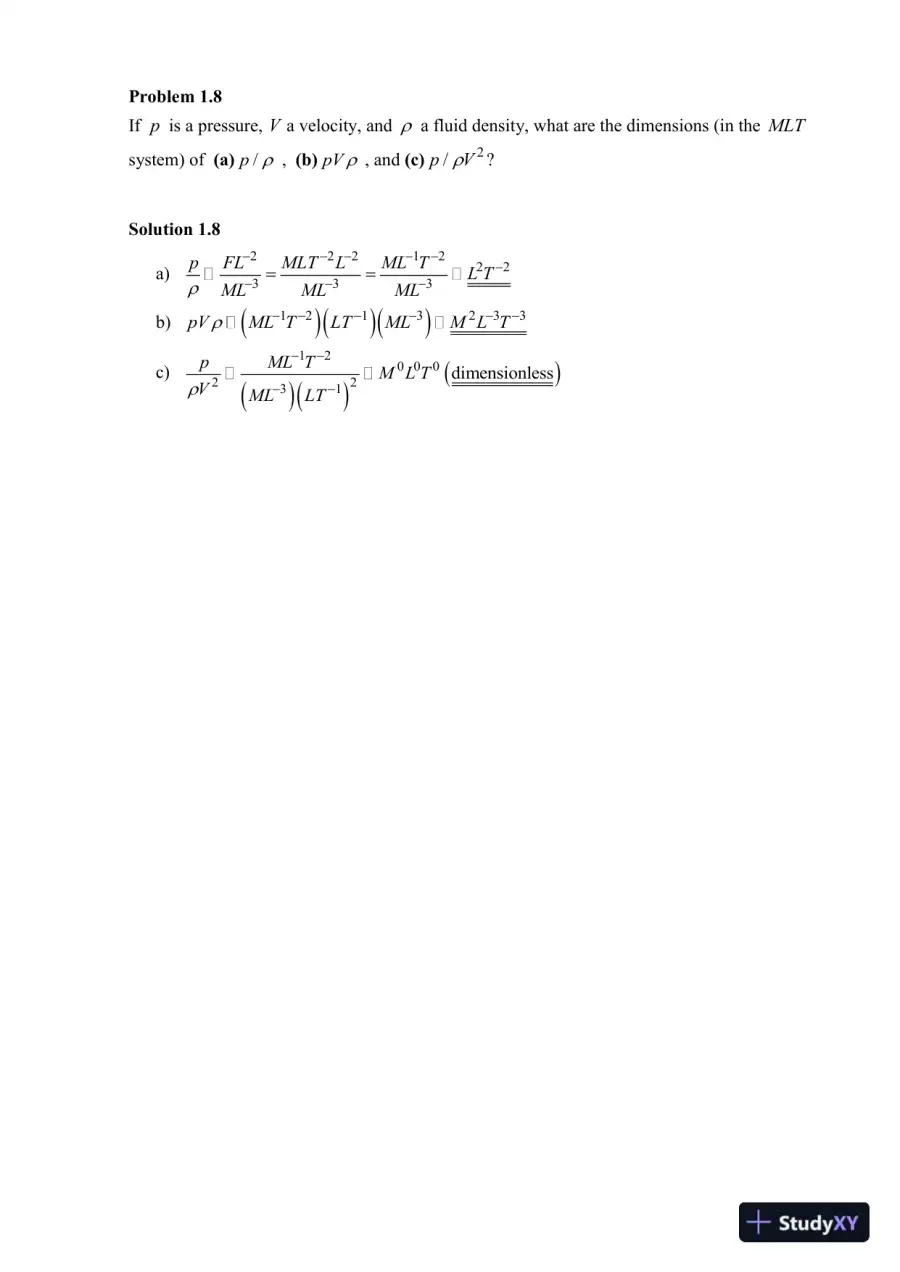 Solution Manual For Munson, Young and Okiishi's Fundamentals of Fluid Mechanics, 8th Edition, page 15