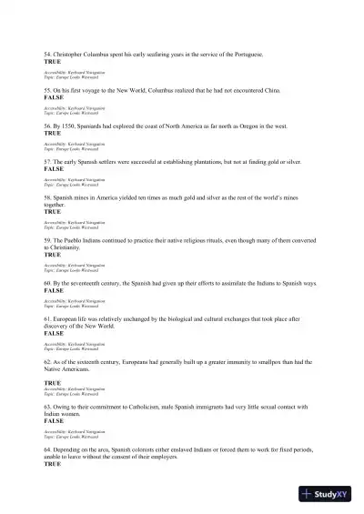 Test Bank For The Unfinished Nation: A Concise History Of The American People, 8th Edition - Page 10 preview image