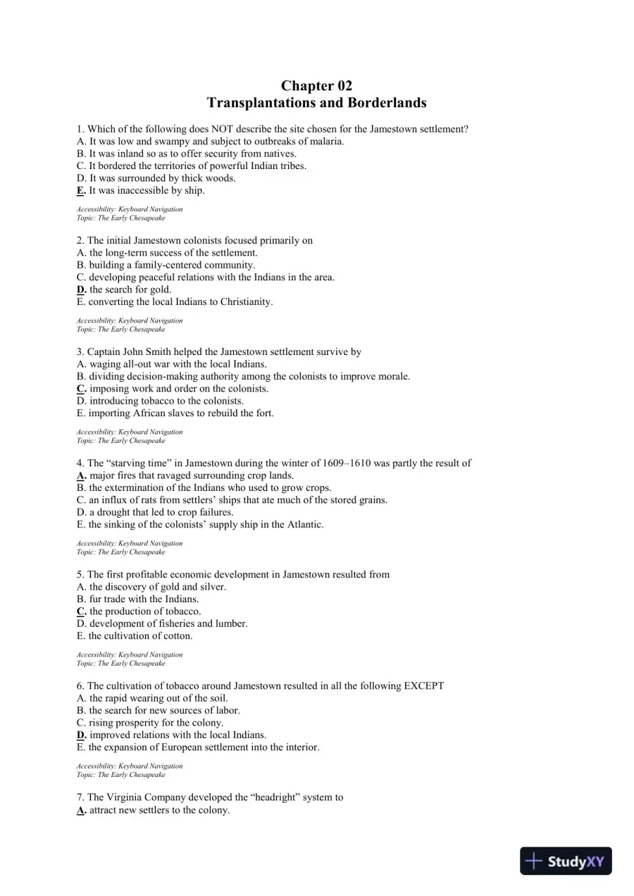 Test Bank For The Unfinished Nation: A Concise History Of The American People, 8th Edition, page 13