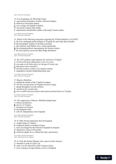 Test Bank For The Unfinished Nation: A Concise History Of The American People, 8th Edition - Page 15 preview image