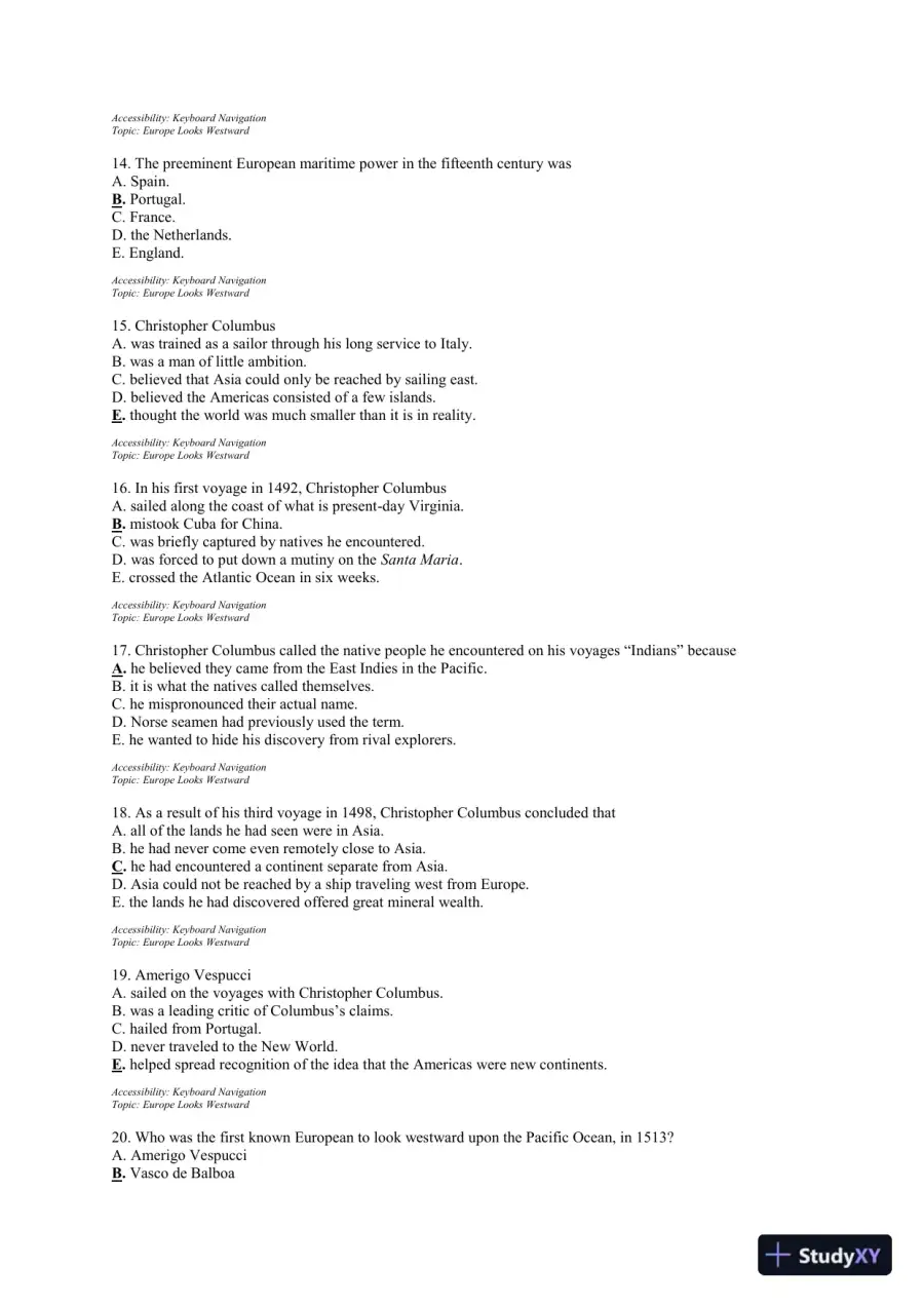 Test Bank For The Unfinished Nation: A Concise History Of The American People, 8th Edition, page 4