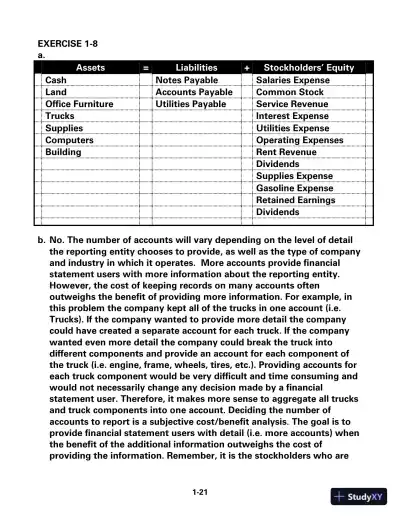 Survey of Accounting 4th Edition Solution Manual - Page 16 preview image