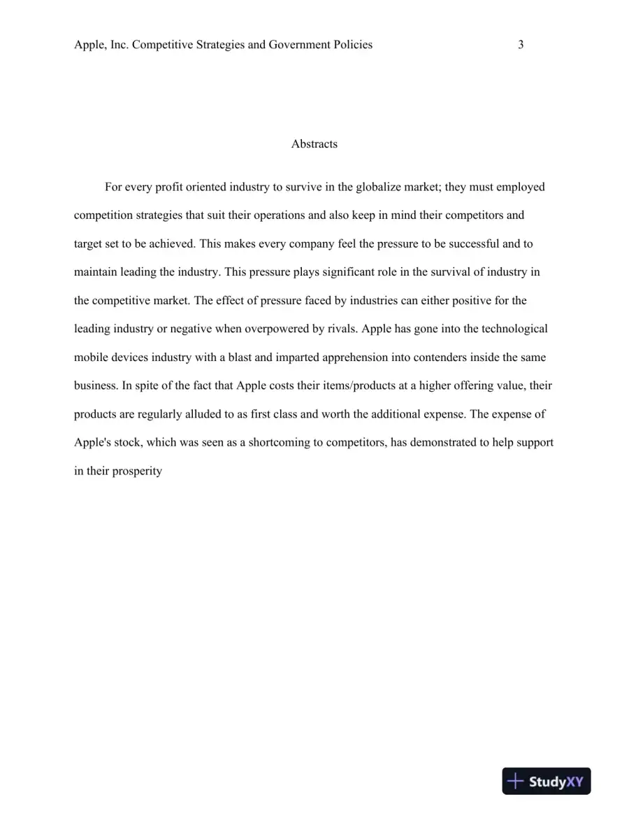 Competitive Strategies and Government Policies, page 4