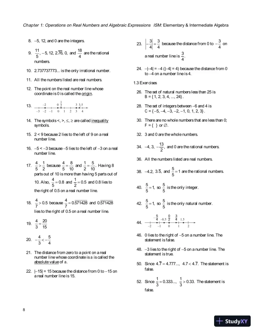 Solution Manual for Elementary and Intermediate Algebra, 4th Edition, page 11