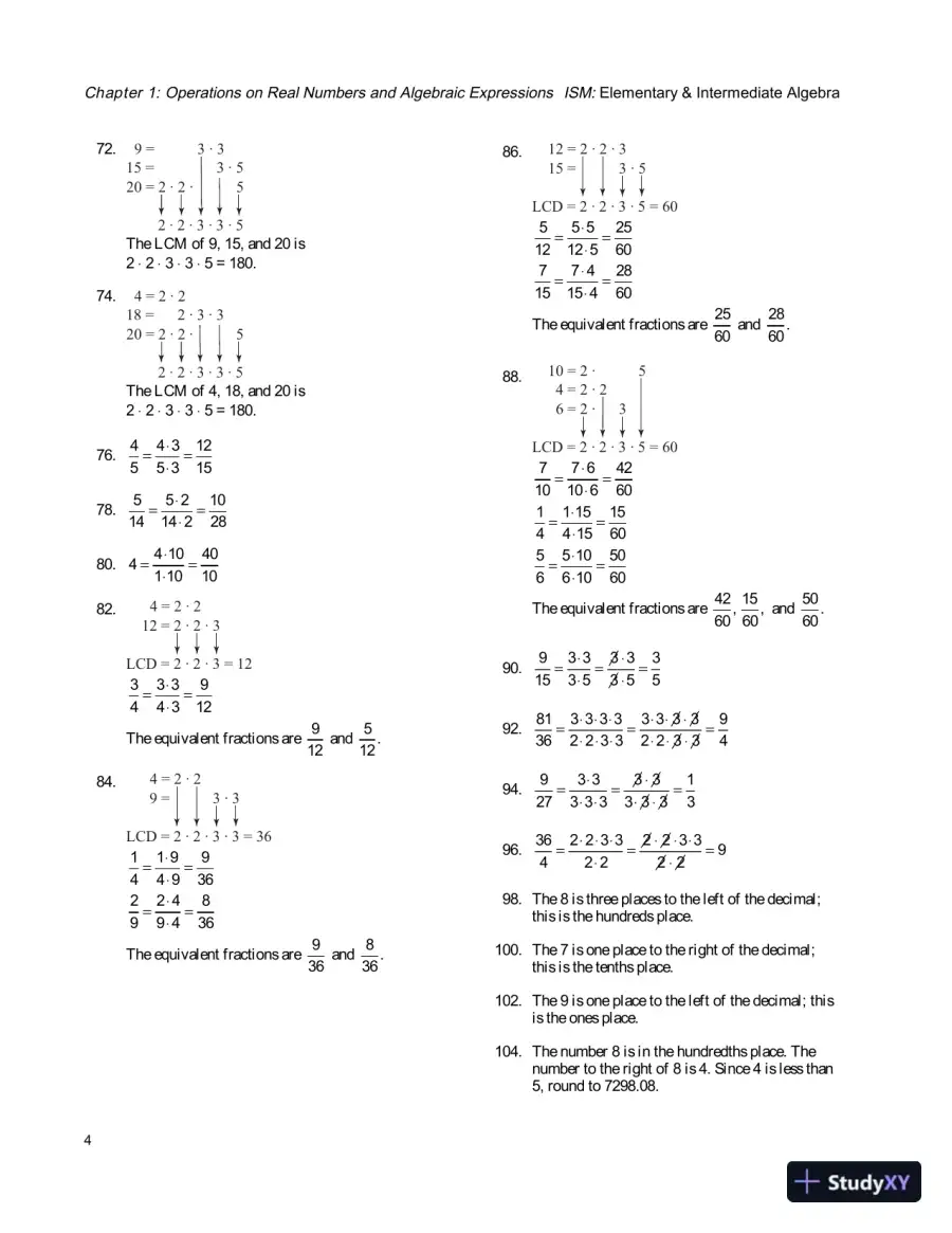 Solution Manual for Elementary and Intermediate Algebra, 4th Edition, page 7