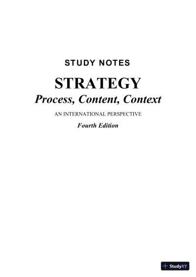 Strategy, 4th Edition Class Notes - Page 1 preview image