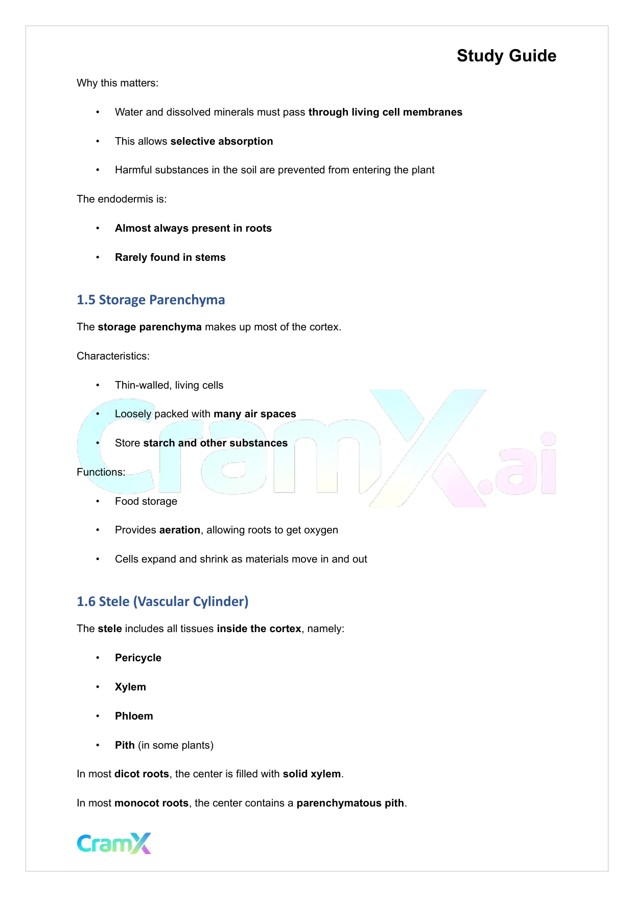 Plant Biology - Roots - Page 3 preview image