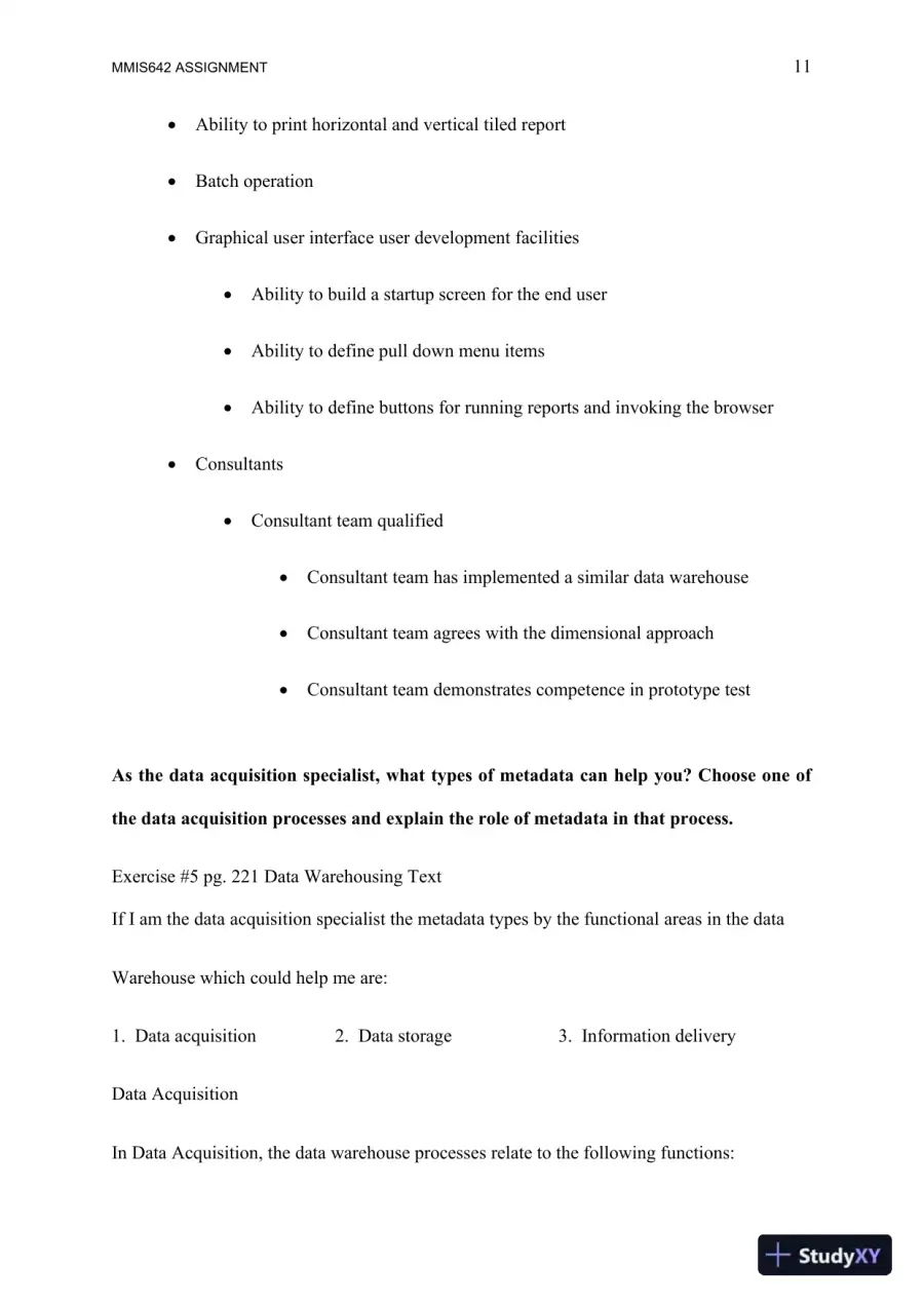MMIS642 Assignment: Data Warehouse and Sales Analysis Strategies for Enterprise Decision-Making, page 12