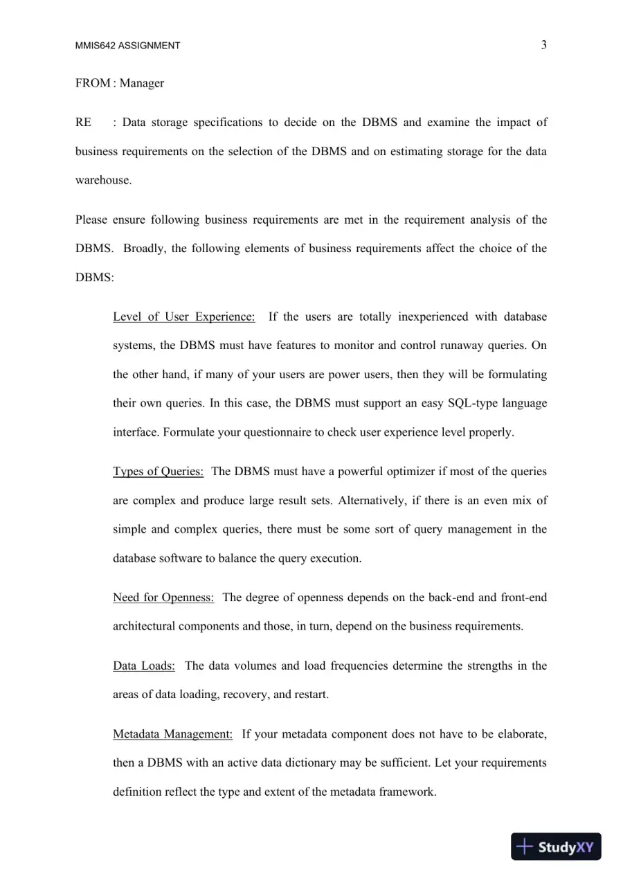 MMIS642 Assignment: Data Warehouse and Sales Analysis Strategies for Enterprise Decision-Making, page 4