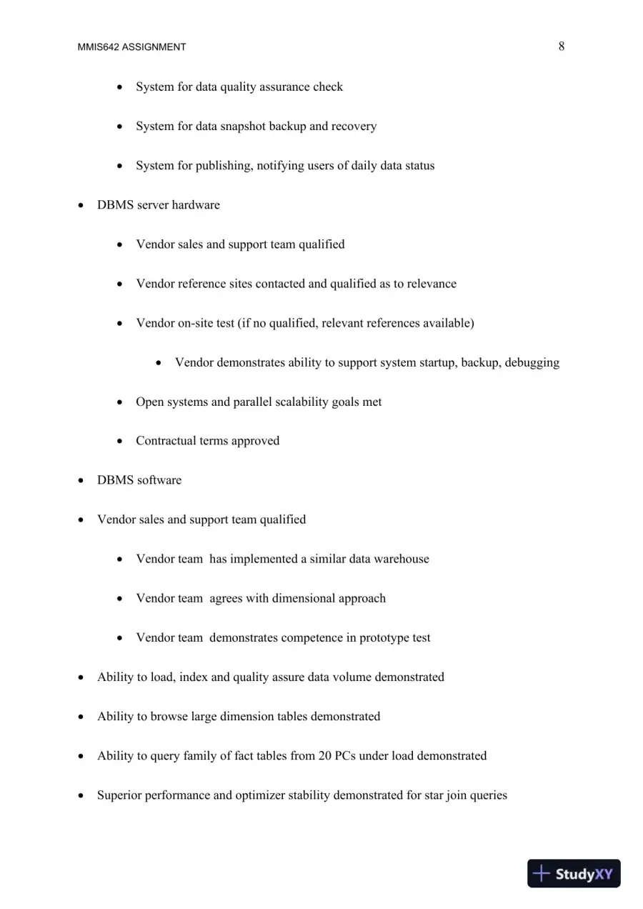 MMIS642 Assignment: Data Warehouse and Sales Analysis Strategies for Enterprise Decision-Making, page 9