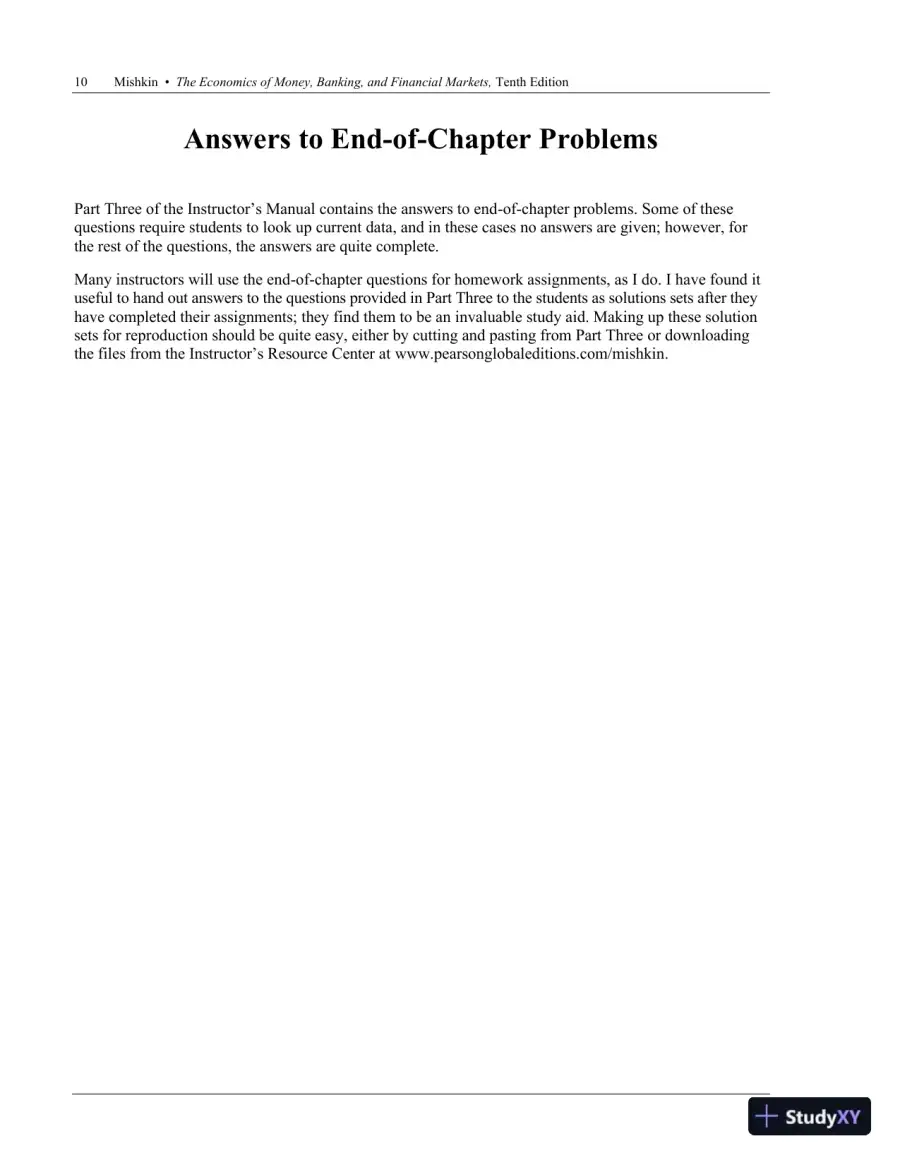 Solution Manual for Economics of Money, Banking and Financial Markets Global Edition, 10th Edition, page 16