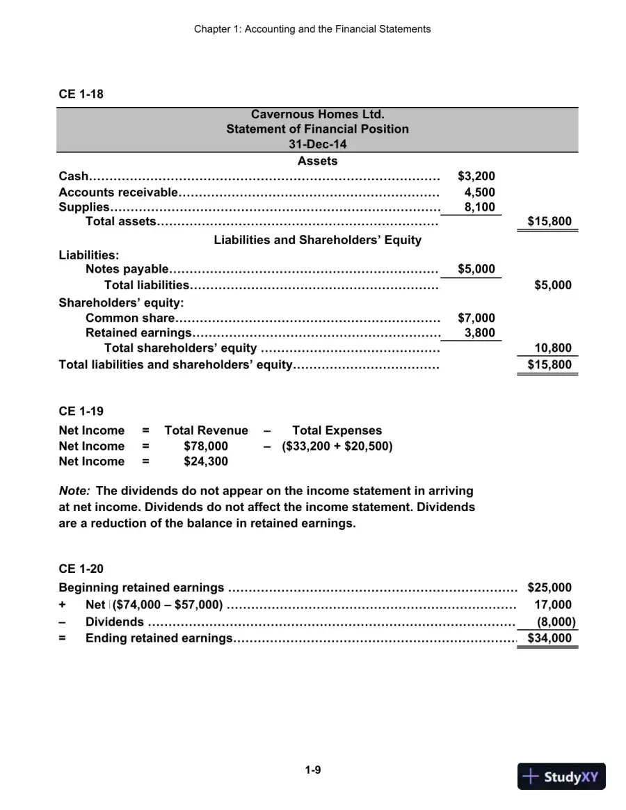 Cornerstones Of Financial Accounting, First Canadian Edition Solution Manual, page 10
