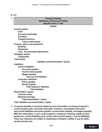 Cornerstones Of Financial Accounting, First Canadian Edition Solution Manual - Page 13 preview image