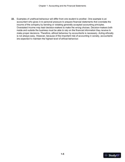 Cornerstones Of Financial Accounting, First Canadian Edition Solution Manual - Page 6 preview image