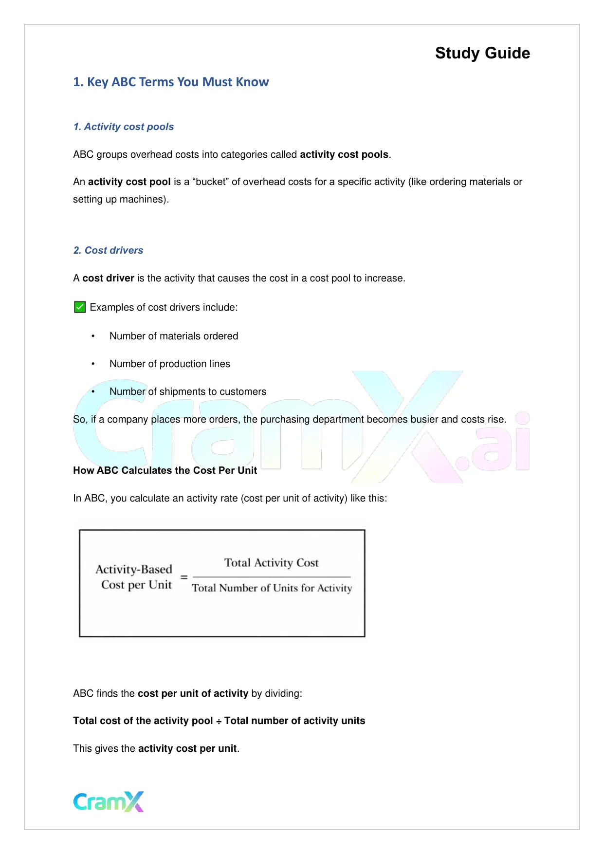 Accounting Principles II – Activity-Based Costing - Page 2 preview image