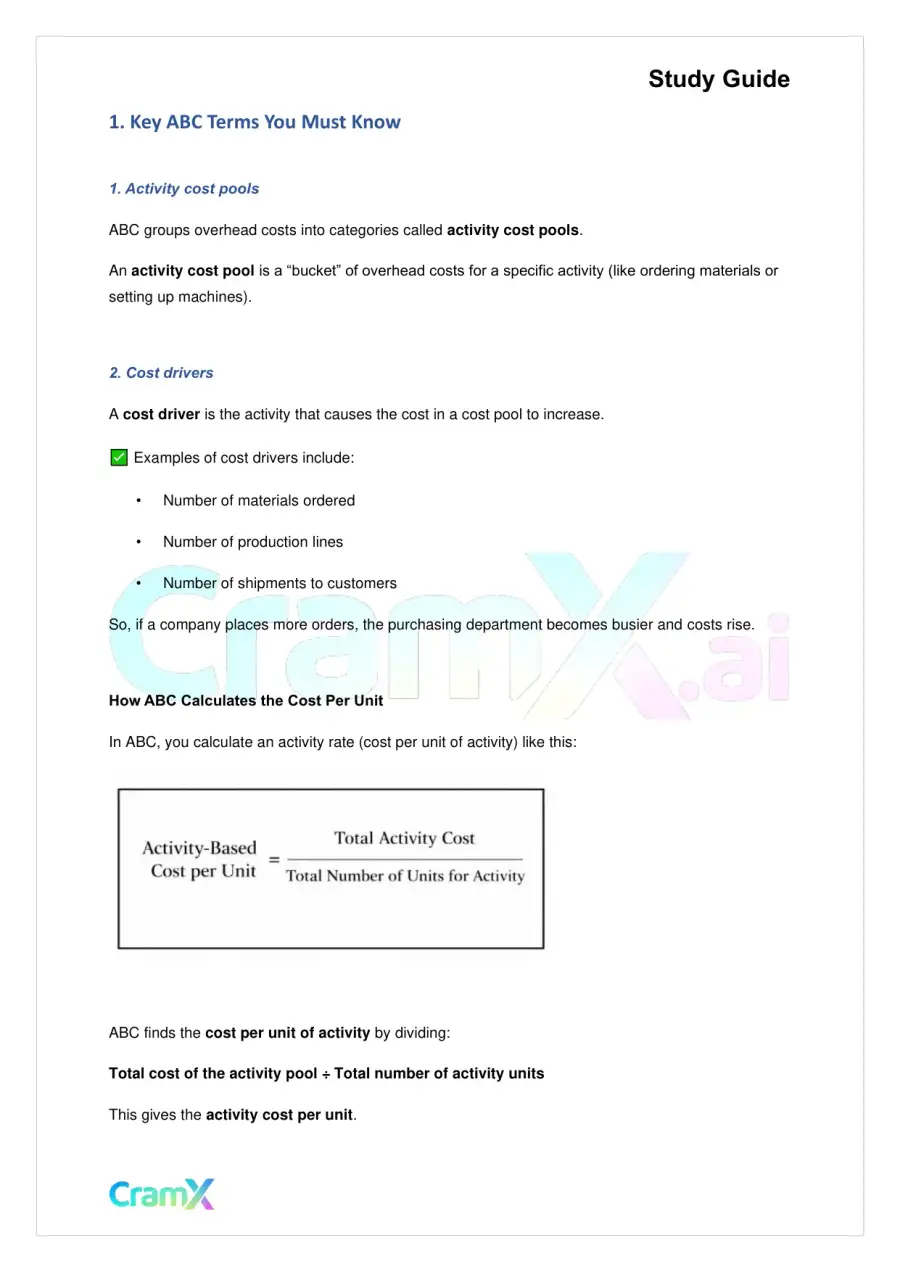 Accounting Principles II – Activity-Based Costing, page 2