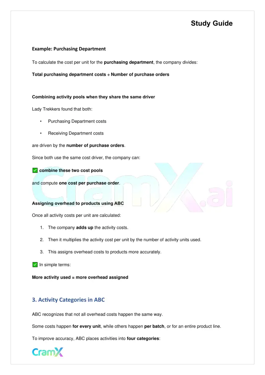 Accounting Principles II – Activity-Based Costing, page 4
