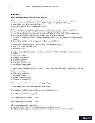 Solution Manual for Digital Media Primer, 3rd Edition - Page 4 preview image