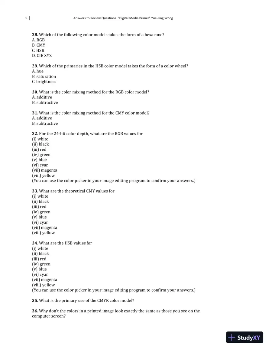 Solution Manual for Digital Media Primer, 3rd Edition, page 6