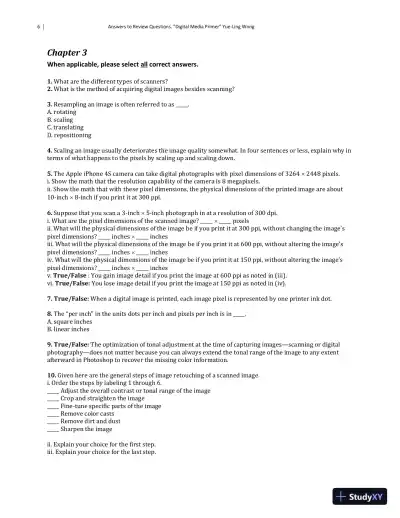 Solution Manual for Digital Media Primer, 3rd Edition - Page 7 preview image