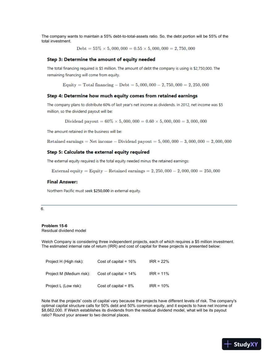 Dividend Policies and Financial Strategies: A Case Study on Keenan Company's 2012 Dividends and Future Growth, page 6