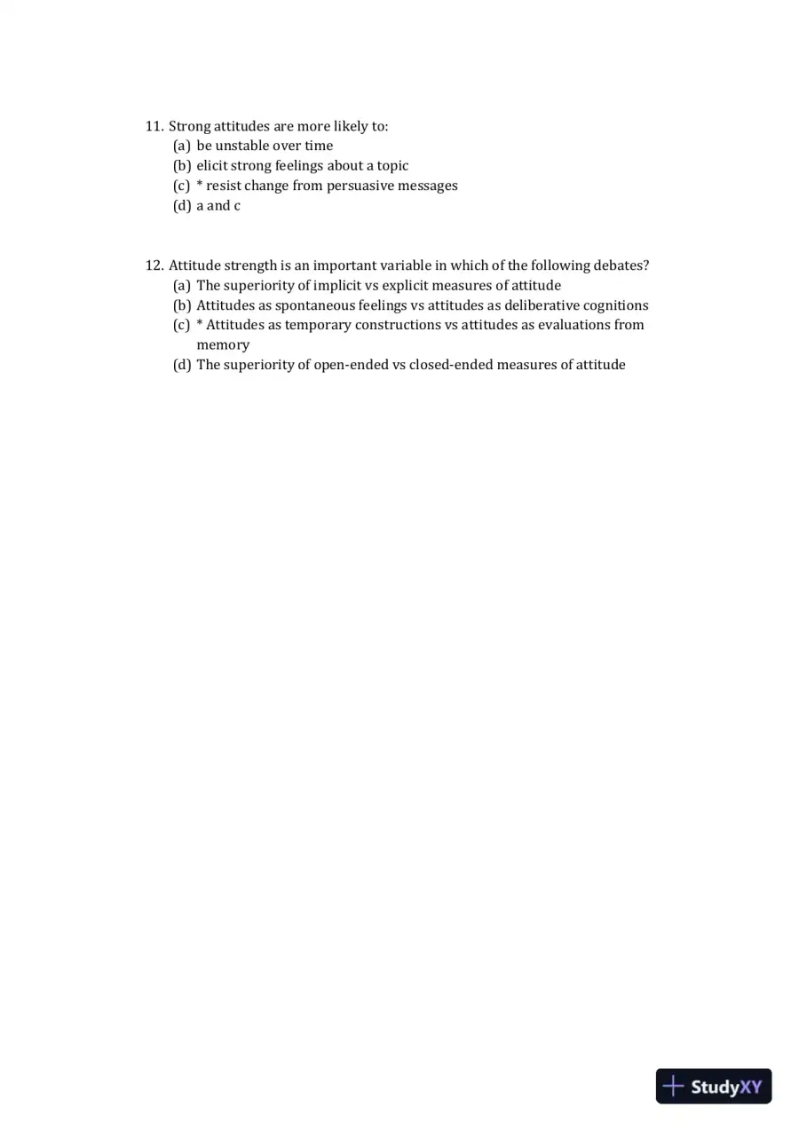 The Psychology of Attitudes and Attitude Change Second Edition Test Bank, page 6