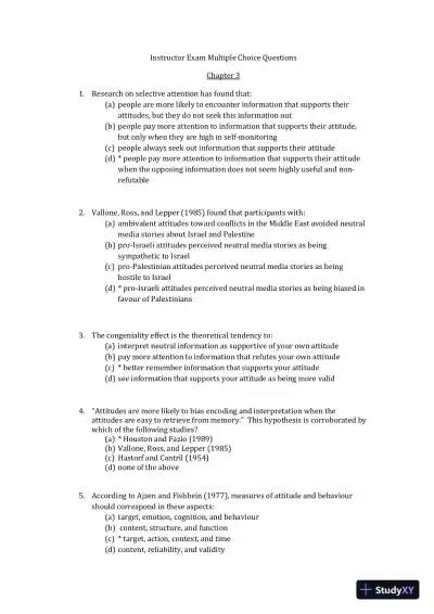 The Psychology of Attitudes and Attitude Change Second Edition Test Bank - Page 7 preview image