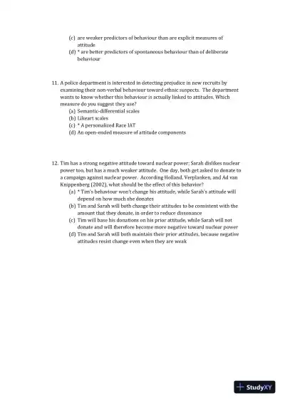The Psychology of Attitudes and Attitude Change Second Edition Test Bank - Page 9 preview image